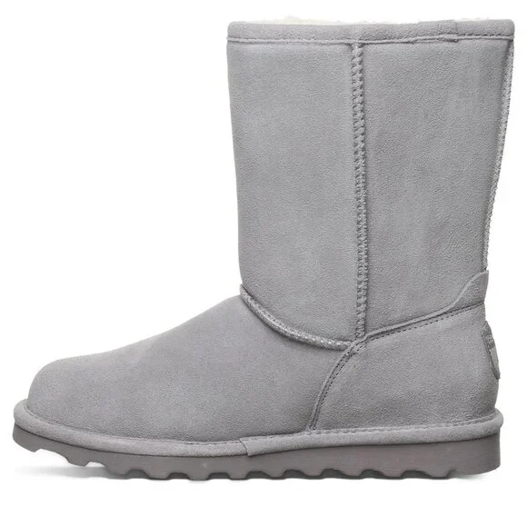 $85 BEARPAW 🐾 Elle Short Suede Wool Boots | Grey Fog | 8 - Picture 2 of 15